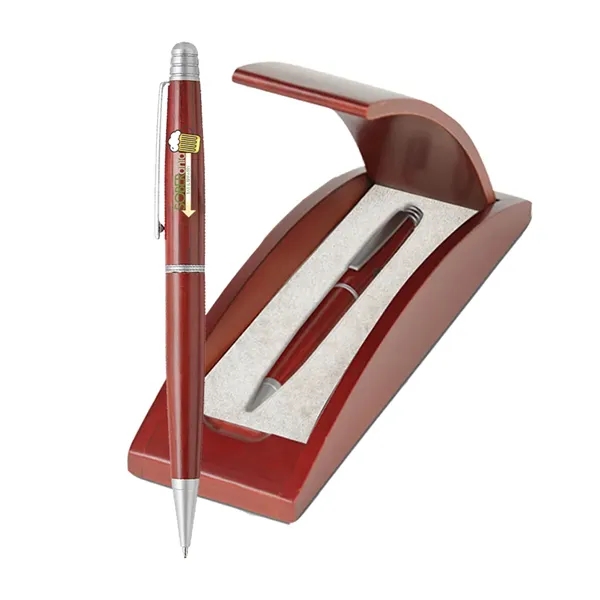 Ballpoint pen in wooden box.... from ASI 39552 BEL Promo