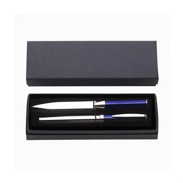 Letter opener and rollerball pen gift set inside a velvet cardboard... from ASI 39552 BEL Promo