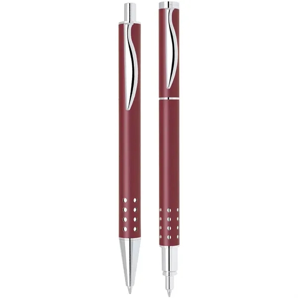 Gift set featuring a brass rollerball pen, ballpoint pen and gift... from ASI 39552 BEL Promo