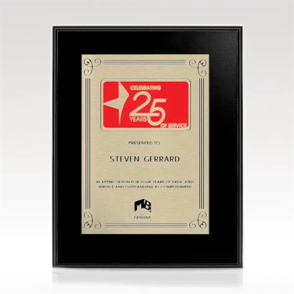 9" x 12" award plaque with black finished panel and gold-tone... from ASI 93986 Visions/Awardcraft / Visions Awards