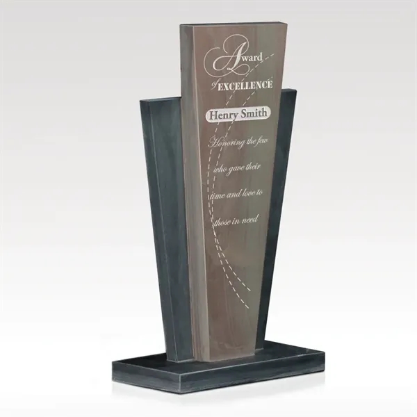 Award with a charcoal and multicolored slate etch surfaces sitting atop... from ASI 93986 Visions/Awardcraft / Visions Awards