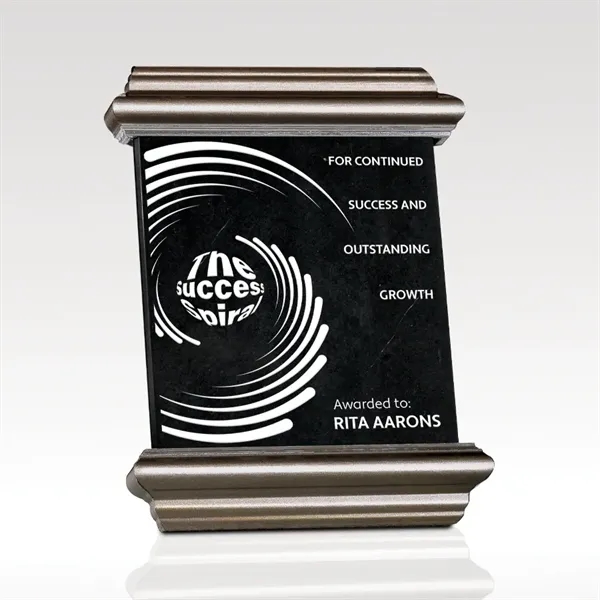 The Platinum Heritage marble plaque features the stately look of jet... from ASI 93986 Visions/Awardcraft / Visions Awards