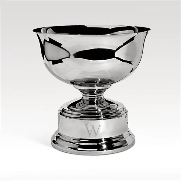 Nickel-finished Bowl with Pedestal... from ASI 93986 Visions/Awardcraft