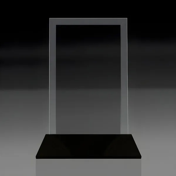 6" x 4" x 3" glass award with vertical orientation, beveled... from ASI 68507 The Magnet Group / Benchmark Crystal & Clocks