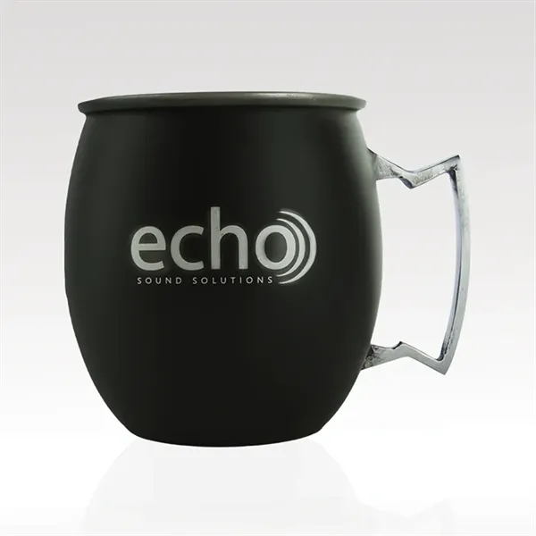 Matte black 17ox stainless steel Moscow Mule mug... from ASI 93986 Visions/Awardcraft / Visions Awards