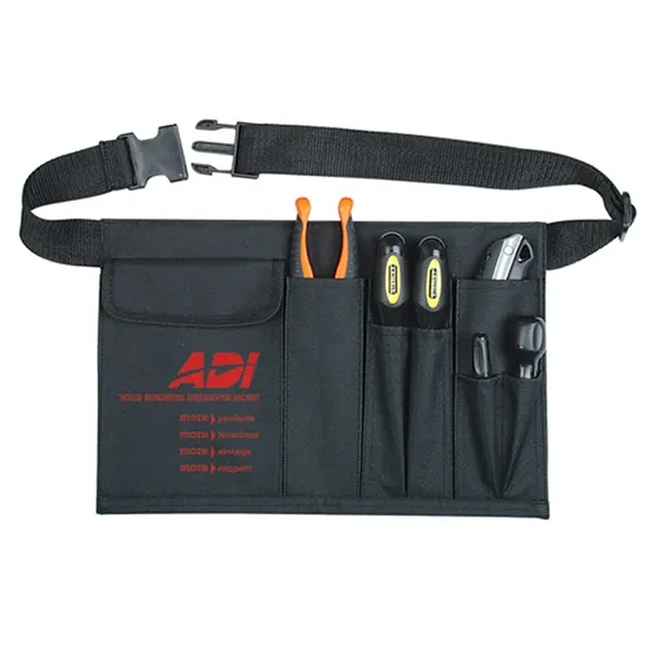 Polyester waist tool organizer features various built-in pouches and slots.... from ASI 37455 Atteff International Inc