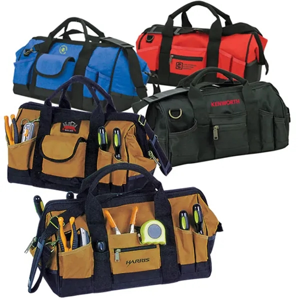 Large 600 denier polyester tool bag with PVC backing and cardboard... from ASI 37455 Atteff International Inc