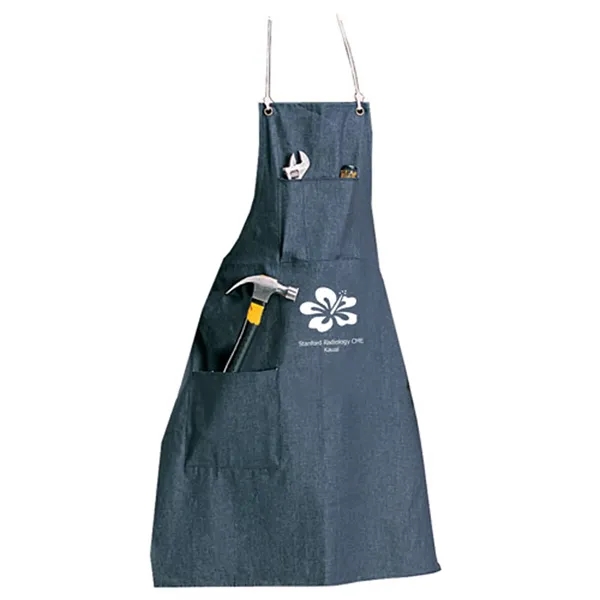 Denim apron with two pockets, made of 100% pre-shrunk standard weight... from ASI 37455 Atteff International Inc
