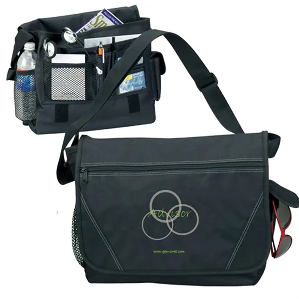 Contrast messenger bag with spacious main compartment.... from ASI 37455 Atteff International Inc