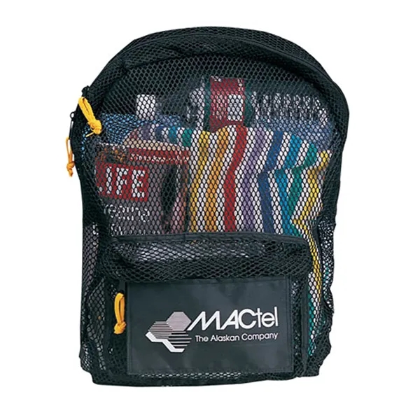 Nylon mesh backpack with zippered main compartment and front pocket.... from ASI 37455 Atteff International Inc