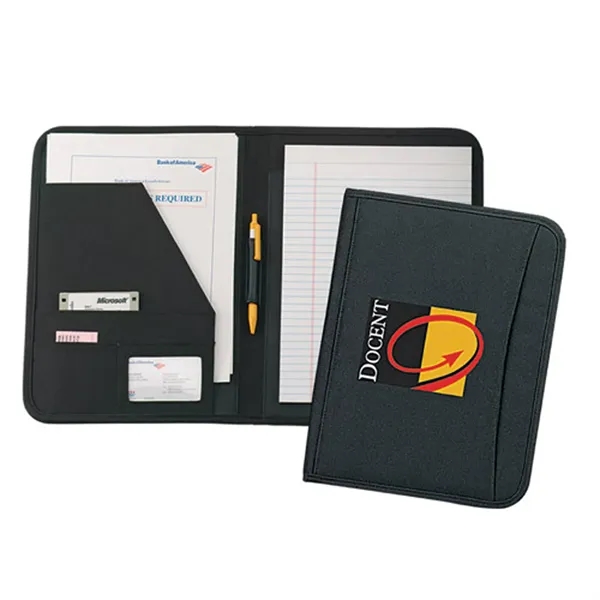 Polyester business portfolio with full size front pocket and memo pad.... from ASI 37455 Atteff International Inc