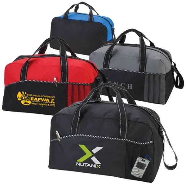 Travel duffel bag made of 600 denier polyester with mesh side... from ASI 37455 Atteff International Inc