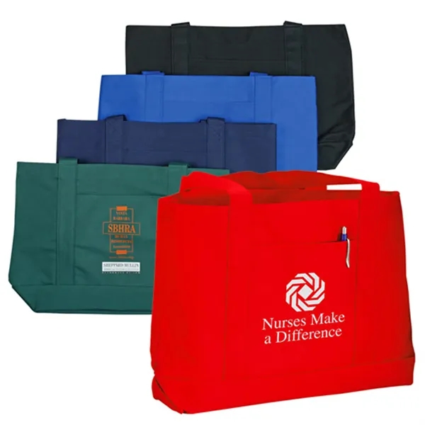 Boat tote bag made of polyester with front pocket and hand... from ASI 37455 Atteff International Inc