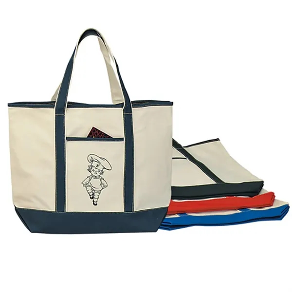 Heavy cotton canvas tote bag with inside pouch, front pocket and... from ASI 37455 Atteff International Inc