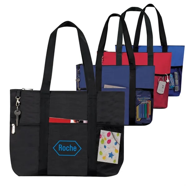Deluxe jumbo zippered tote, 600 denier polyester.... from ASI 37455 Atteff International Inc