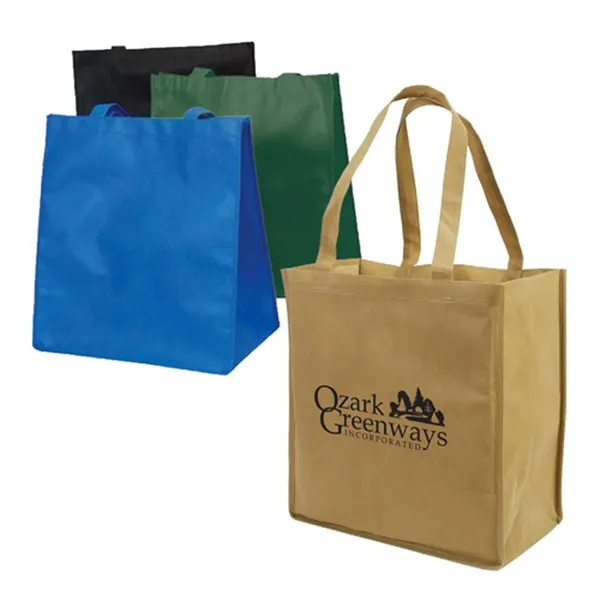 Non-woven full-gusseted shopping tote bag.... from ASI 37455 Atteff International Inc