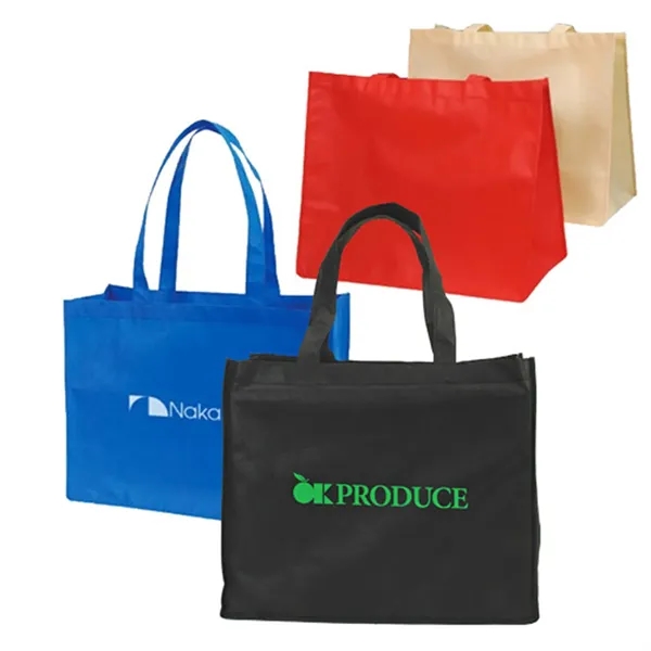 Non-woven full-gusseted shopping tote bag, 18" x 15" x 8".... from ASI 37455 Atteff International Inc