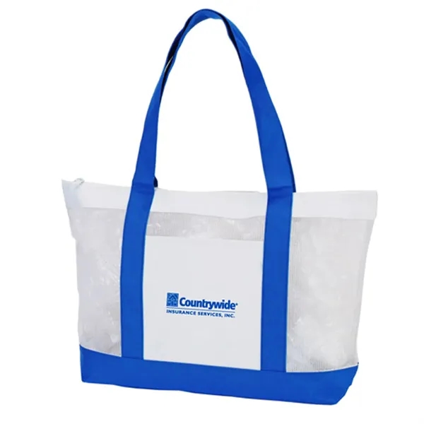 Mesh zipper boat tote bag made of polyester and nylon with... from ASI 37455 Atteff International Inc