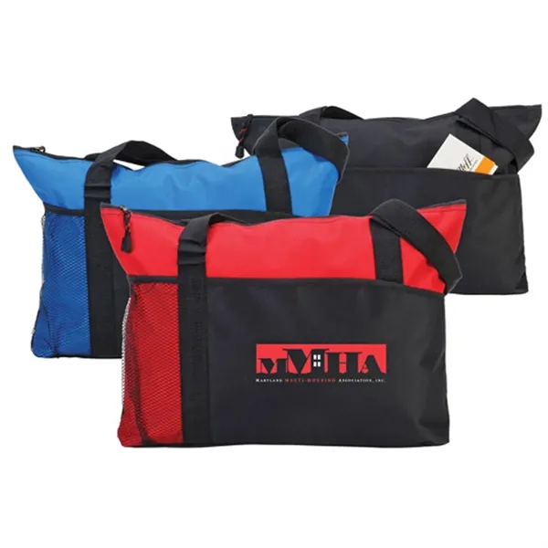 Jumbo zipper tote bag made of 600 denier polyester.... from ASI 37455 Atteff International Inc