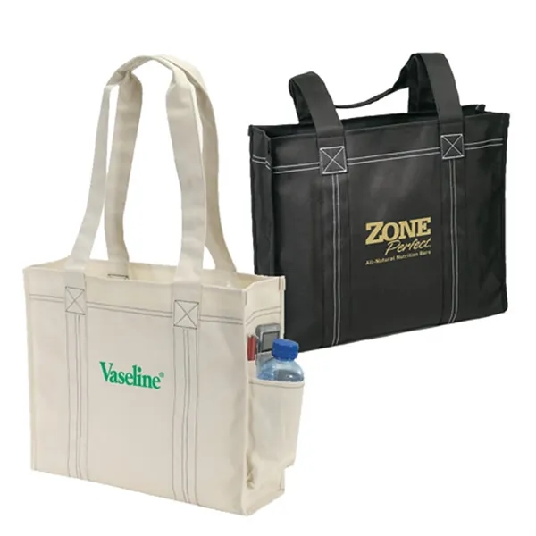 Contrast tote bag made of 600 denier polyester.... from ASI 37455 Atteff International Inc
