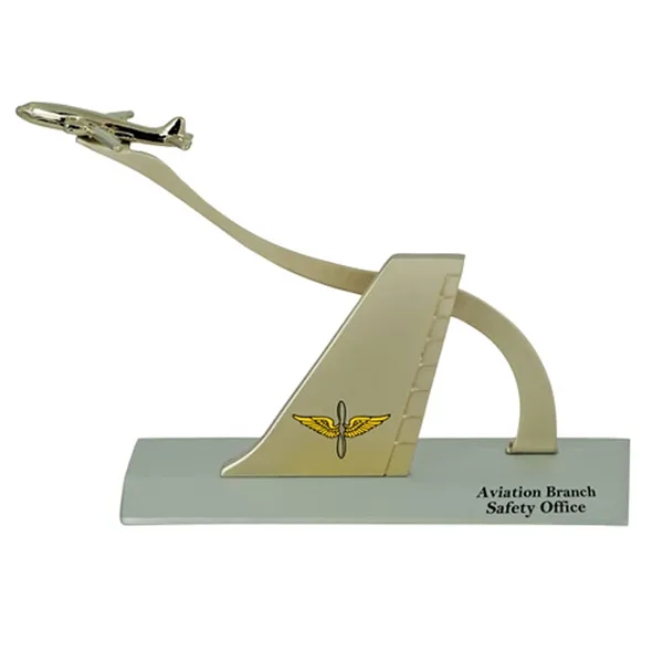 Desktop business card holder with airplane design and heavy duty metal... from ASI 37455 Atteff International Inc