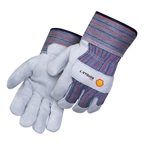 Full feature select leather work gloves with knuckle strap and safety... from ASI 37455 Atteff International Inc