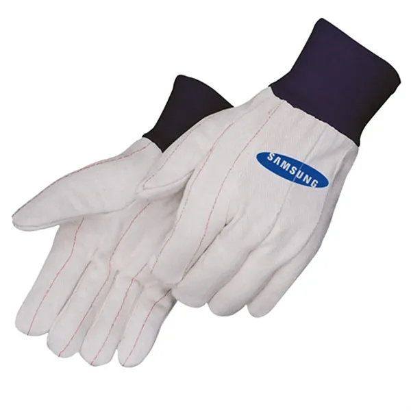Double palm canvas gloves with blue wrist.... from ASI 37455 Atteff International Inc