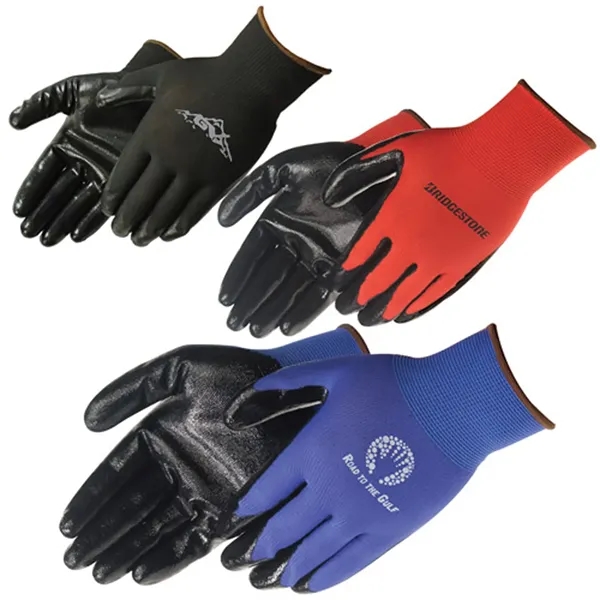 Ultra-thin black nitrile foam palm coated knit gloves. Light weight and... from ASI 37455 Atteff International Inc