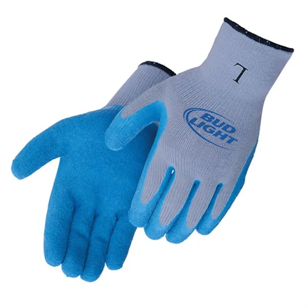 Blue textured latex palm coated gloves with gray shell.... from ASI 37455 Atteff International Inc