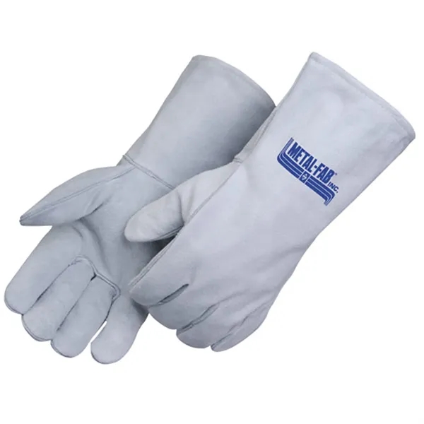 Gray leather welder gloves with cotton thread.... from ASI 37455 Atteff International Inc