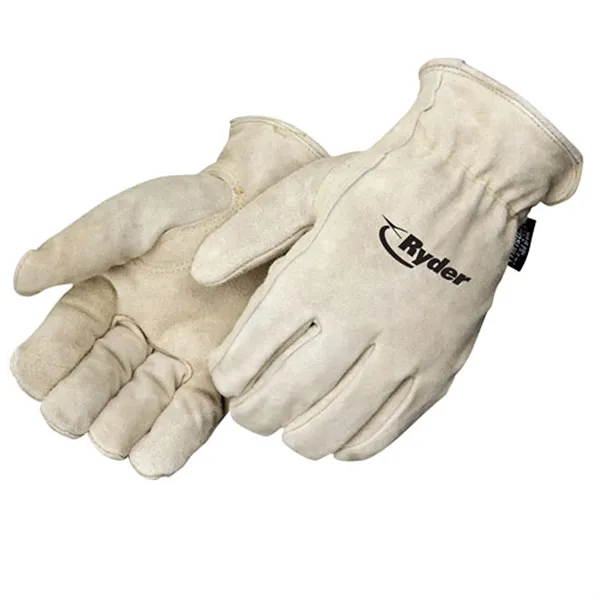 Split cowhide driver glove. Shirred elastic back, keystone thumb, rolled cuff.... from ASI 37455 Atteff International Inc