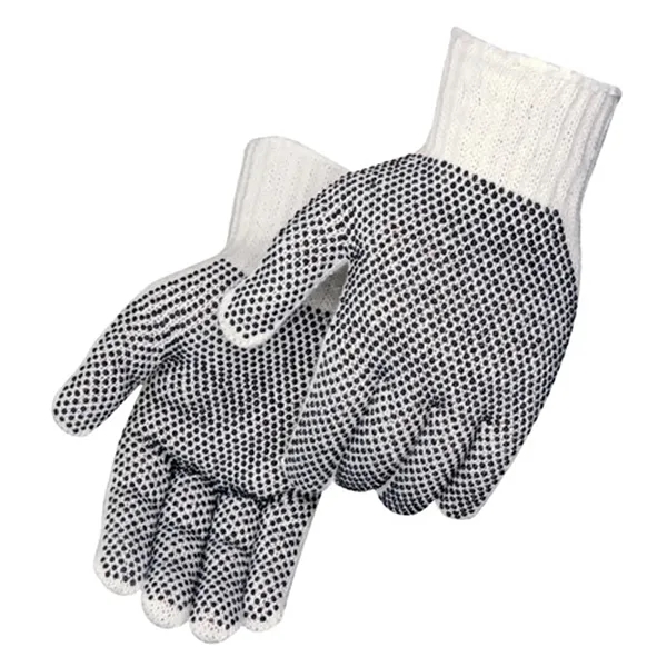 Blank, cotton / polyester gloves with PVC 2-sided PVC dots.... from ASI 37455 Atteff International Inc