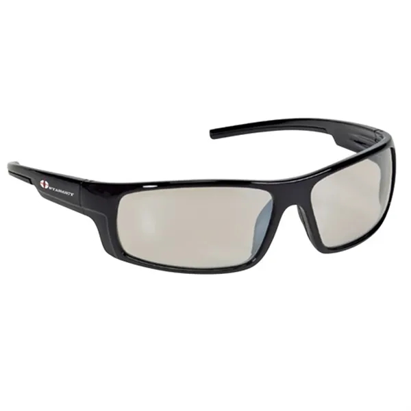 Contemporary style safety glasses with indoor/outdoor lens with black frame.... from ASI 37455 Atteff International Inc