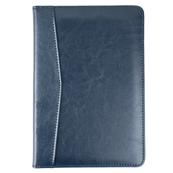 Simulated leather junior padfolio with clear ID window and 5" x... from ASI 46755 Cosmo Promos