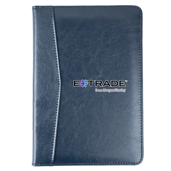 Simulated leather junior padfolio with clear ID window and 5" x... from ASI 46755 Cosmo Promos