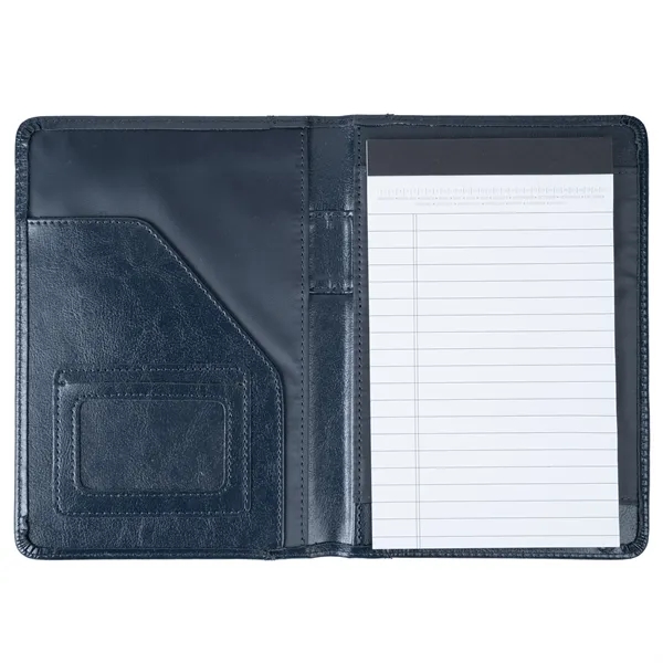 Simulated leather junior padfolio with clear ID window and 5" x... from ASI 46755 Cosmo Promos