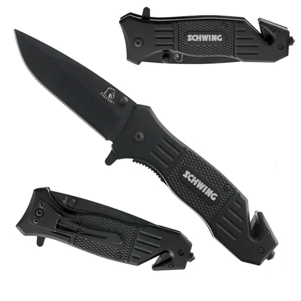 Black emergency rescue knife.... from ASI 37455 Atteff International Inc