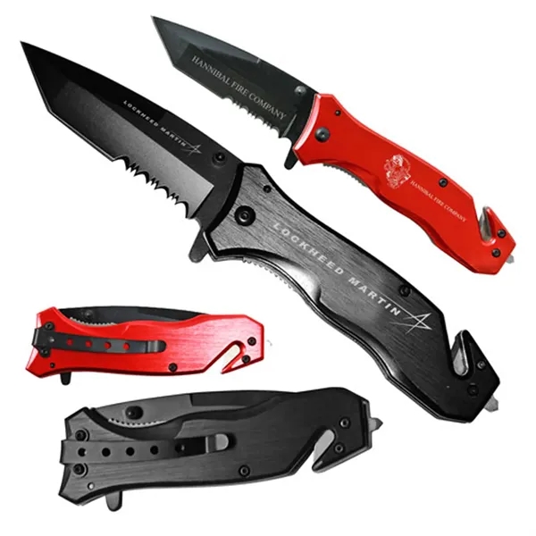 Pocket knife with a partially serrated blade, spring assisted system and... from ASI 37455 Atteff International Inc