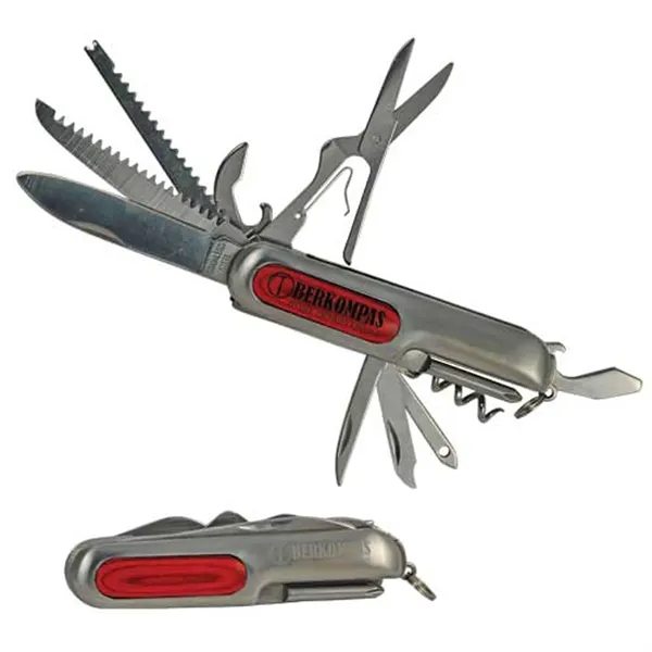 Eleven blade combination pocket knife with 15 functions, a Stainless Steel... from ASI 37455 Atteff International Inc