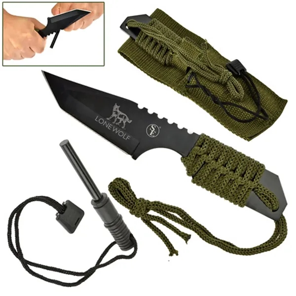 Hunting knife with fire starter, 7".... from ASI 37455 Atteff International Inc