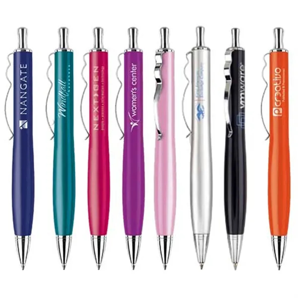 Brass ballpoint pen, click action with lacquer finish barrel.... from ASI 37455 Atteff International Inc