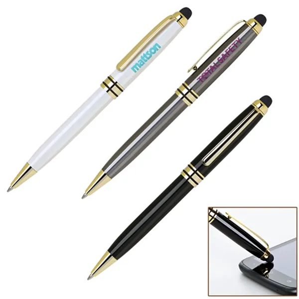 Heavy Duty Brass Ballpoint Pen with Capacitive Stylus.... from ASI 37455 Atteff International Inc