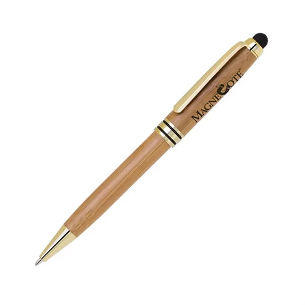 Bamboo Ballpoint Pen with Capacitive Stylus.... from ASI 37455 Atteff International Inc
