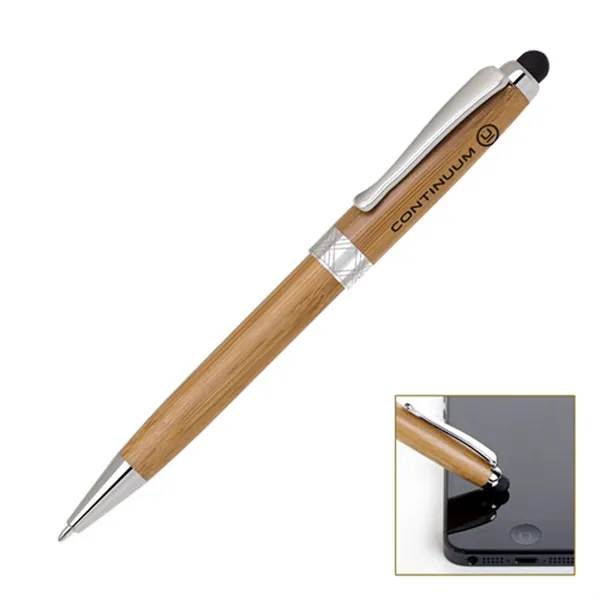Bamboo Ballpoint Pen with Capacitive Stylus.... from ASI 37455 Atteff International Inc
