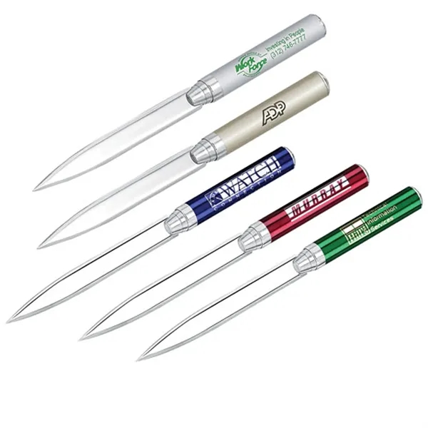 Letter opener with brass construction and shiny silver trim.... from ASI 37455 Atteff International Inc