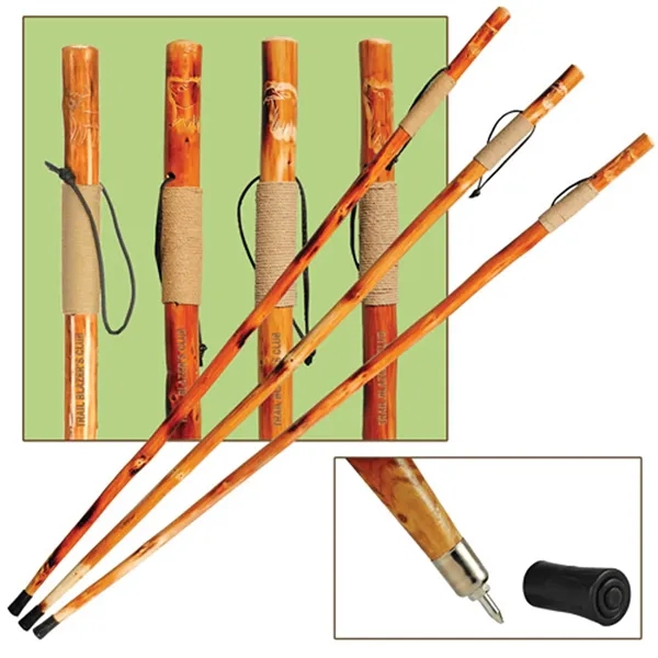 55" wooden hiking/walking stick with rope-wrapped grip.... from ASI 37455 Atteff International Inc