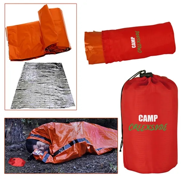 Emergency Aluminized PE Sleeping Bag in Drawstring Pouch.... from ASI 37455 Atteff International Inc