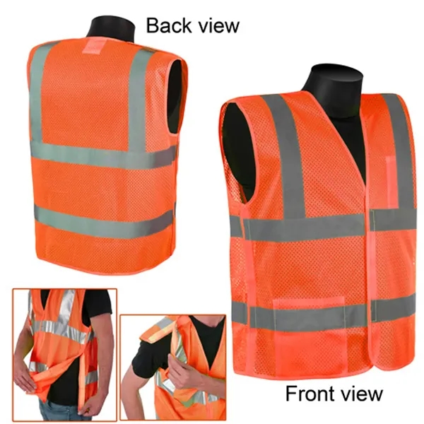 Class 2 Compliant 5-Point Break Away Mesh Vest.... from ASI 37455 Atteff International Inc