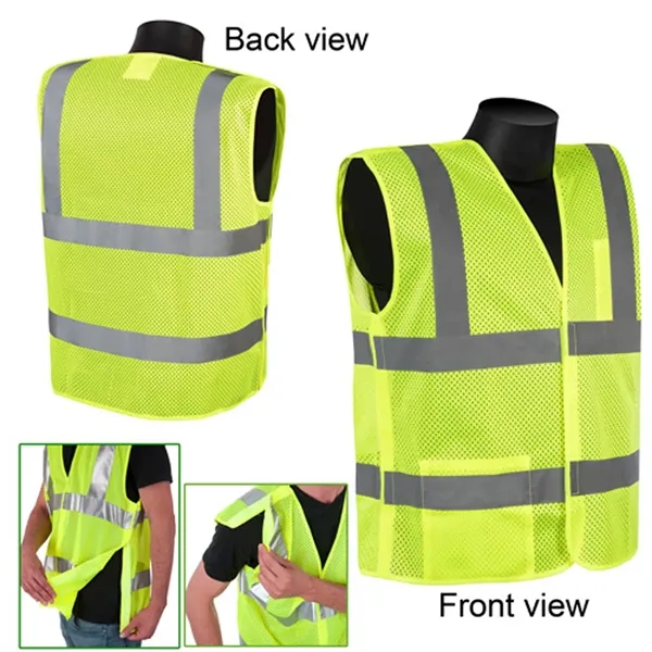 Class 2 Compliant 5-Point Break Away Mesh Vest.... from ASI 37455 Atteff International Inc