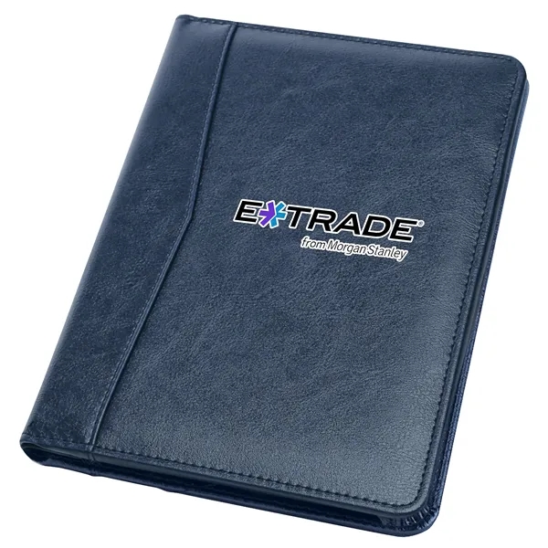 Simulated leather junior padfolio with clear ID window and 5" x... from ASI 46755 Cosmo Promos